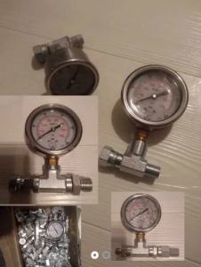 Manometr liniowy do agregatu malarskiego z trójnikiem 3/8″