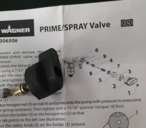 Zawór przelewowy Wagnera pro 117,119,Power Painter 60,90,Titan 170,190